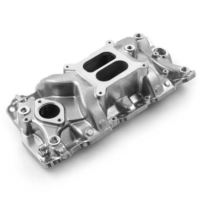 Speedmaster - Speedmaster 1-147-080 LowRise+ Non EGR Intake Manifold Mach Pol for 57-95 SBC
