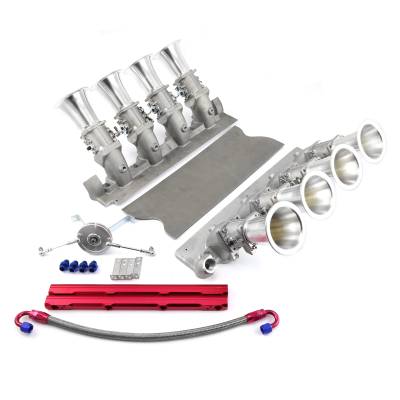 Speedmaster - Speedmaster PCE148.1053 Ford 302 351C Cleveland EFI Stack Intake System Satin