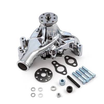 Speedmaster - Speedmaster PCE195.1005.04 Alu. Long Water Pump Chrome for Chevy SBC