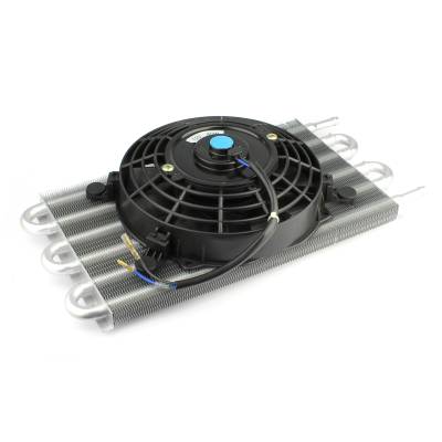 Speedmaster - Speedmaster PCE186.1024 Flat Trans Oil Cooler 15.5"x7.5" w/Electric Fan Kit