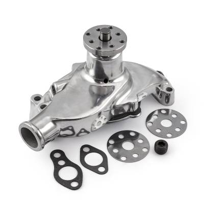 Speedmaster - Speedmaster PCE195.1001.02 Chevy SBC 350 HV Alum Short Water Pump Polished