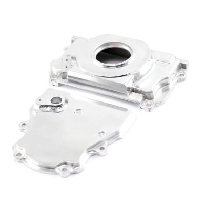 Speedmaster - Speedmaster PCE265.1035 Pol Front 2pc Timing Cover for Chevy GM GEN IV LS2 LS3