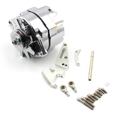 Speedmaster - Speedmaster PCE360.1108 Chevy SBC 350 100A 1 Wire SWP Bracket Kit Polished