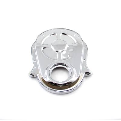Speedmaster - Speedmaster PCE265.1002 Steel Plated Timing Chain Cover Chrome for Chevy BBC