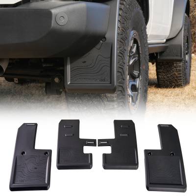 IAG Performance - IAG Performance IAG-BDY-F1304 Trail Shield Adj Mud Flaps F/R Set for 21+ Bronco