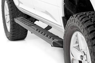 Rough Country Suspension Systems - Rough Country 41003A BA2 Side Step Bars for 09-18 Dodge RAM Truck Crew