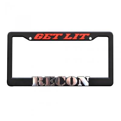 Recon - Recon 264300 GET LIT By RECON License Plate Frame for U.S. Standard Plates