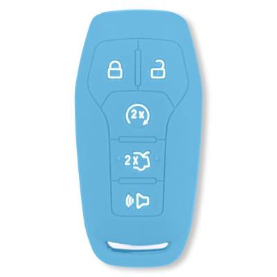 Recon - Recon 264002FD1BB Silicone Key Fob Cover Baby Blue 14-17 F150/Super Duty