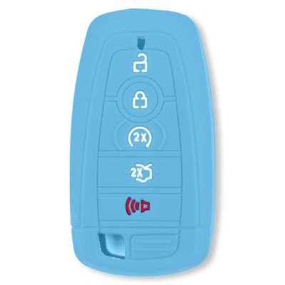 Recon - Recon 264002FD2BB Silicone Key Fob Cover Baby Blue 18-25 F150/Super Duty