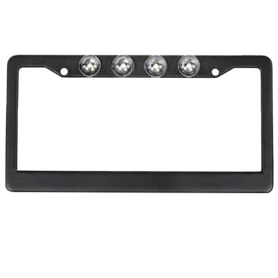Recon - Recon 264310BK Black Aluminum LED Lighted License Plate Frame