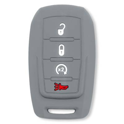 Recon - Recon 264002DG2GY Silicone Key Fob Cover Gray for 19-25 RAM Trucks