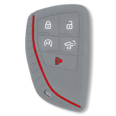 Recon - Recon 264002GM2GY Silicone Key Fob Cover Gray 22-25 Silverado/Sierra