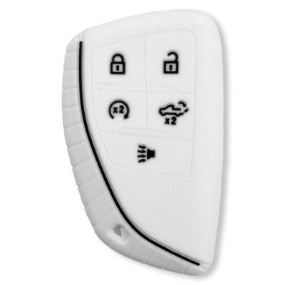 Recon - Recon 264002GM2WH Silicone Key Fob Cover White 22-25 Silverado/Sierra