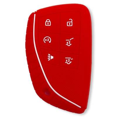 Recon - Recon 264002GM3RD Silicone Key Fob Cover Red 21-25 Tahoe/Suburban/Yukon/XL