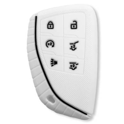 Recon - Recon 264002GM3WH Silicone Key Fob Cover White 21-25 Tahoe/Suburban/Yukon/XL