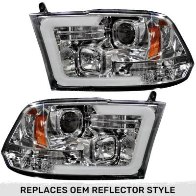 Recon - Recon 264270CLC Projector HeadLights Clear Lens 09-18 RAM 1500