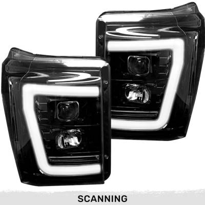 Recon - Recon 264272BKCS Projector HeadLights Smoked Lens 11-16 Ford Super Duty