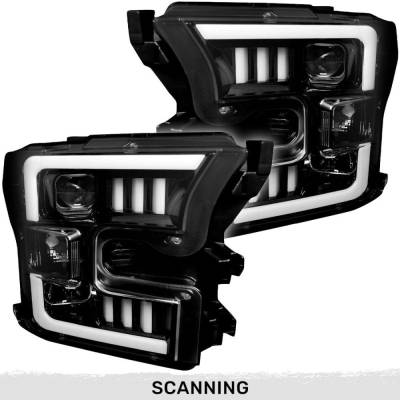 Recon - Recon 264290BKCS Projector HeadLights Smoked Lens 15-17 Ford F150