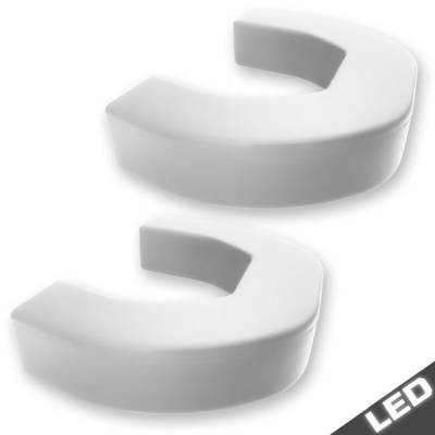 Recon - Recon 264004DGHDLEDWH Silicone Tow Hook Covers w/LED White for 21-24 RAM HD