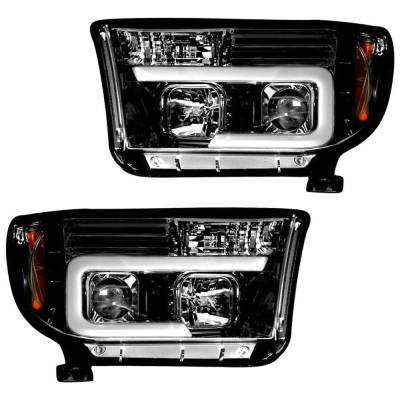 Recon - Recon 264194BKC Projector HeadLights Smoked Lens for 07-13 Tundra/Sequoia