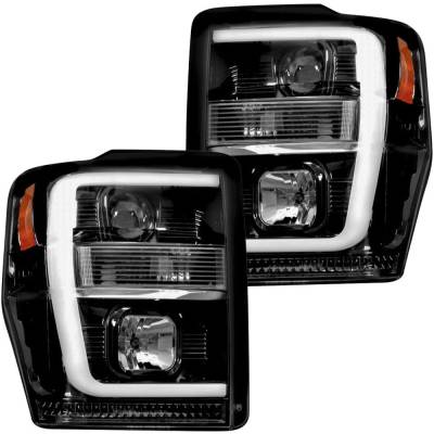 Recon - Recon 264196BKC Projector HeadLights Smoked Lens 08-10 Ford Super Duty
