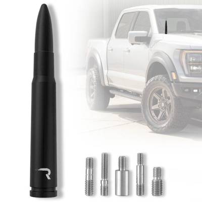 Recon - Recon 264ANT50BK 5" Aluminum 50 Cal Universal Stubby Antenna-Black