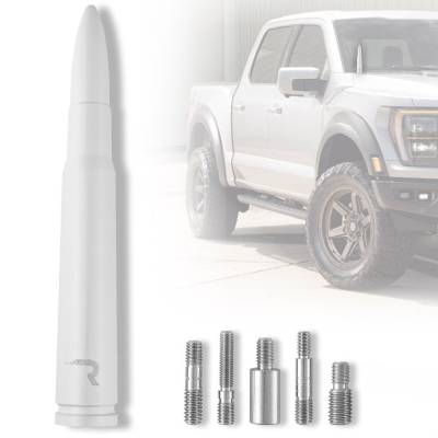 Recon - Recon 264ANT50WH 5" Aluminum 50 Cal Universal Stubby Antenna White