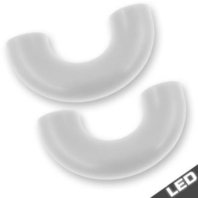 Recon - Recon 264004F150LEDWH Silicone Tow Hook Covers w/LED White 15-23 F150