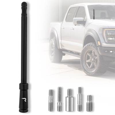 Recon - Recon 264ANTBK 8" Aluminum Universal Stubby Antenna-Black