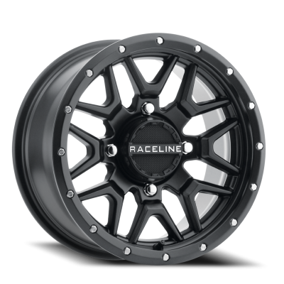 Raceline Wheels - Raceline Wheels Krank UTV A94B 14x7 4x137 10mm Satin Black A94B-47037+10