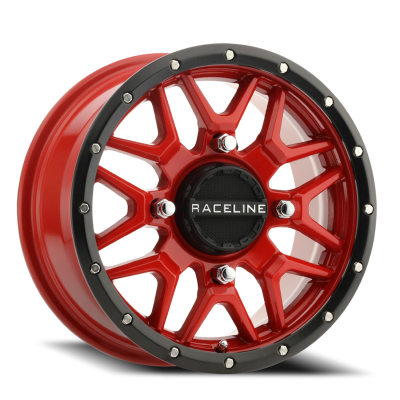 Raceline Wheels - Raceline Wheels A94R-47037+10 A94R Krank UTV Wheel 14x7 4x137 10mm Red
