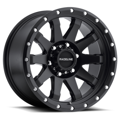 Raceline Wheels - Raceline Wheels 934B-21060-19 Clutch 934B 20x10 6x5.5 -19mm Black