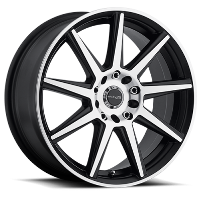 Raceline Wheels - Raceline Wheels Storm 144M 17x7.5 5x100/4.5 40mm Black/Machined 144M-77589+40