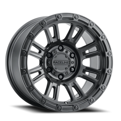 Raceline Wheels - Raceline Wheels Compass 956B 17x8 5x4.5 30mm Satin Black 956B-78012+30