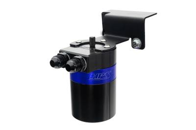 HPS Performance - HPS 860-003BL Aluminum Oil Catch Can Kit for 22-24 Toyota Tundra V6