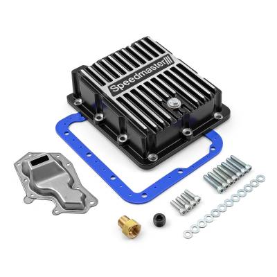 Speedmaster - Speedmaster PCE221.1022.02 Transmission Oil Pan Cast Finned Black for Ford C4