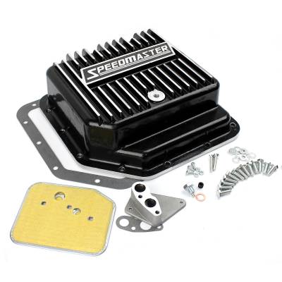 Speedmaster - Speedmaster PCE221.1024.02 Extra Cap Trans Oil Pan Kit Black for GM Turbo TH350
