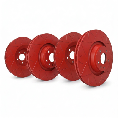 SP Performance - SP Perform. KT-FRR-V-R-008784 Red Peak Brake Rotor Kit for 11-14 Chrysler 200