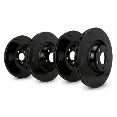SP Performance - SP Perf. KT-FRR-F-B-008769 Black Drill/Slot Brake Rotor Kit for 11-14 200