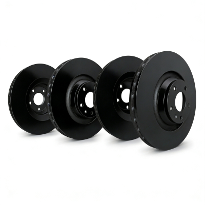 SP Performance - SP Perf. KT-FRR-P-B-008785 Black Plain Brake Rotor Kit for 11-14 Chrysler 200