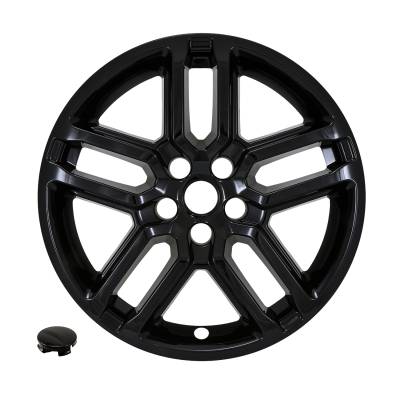 Coast To Coast - Coast To Coast IMP521BLK 18" 5 U Spokes Snap-On Hub Caps