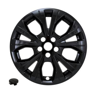 Coast To Coast - Coast To Coast IMP526BLK 17" 10 Spokes Snap-On Hub Caps