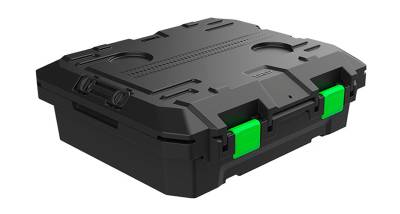 Rhino-Rack USA - Rhino-Rack T54SBSBKG Tred Storage 50-40 STORAGE BOX 25L SHALLOW BLACK w/GREEN