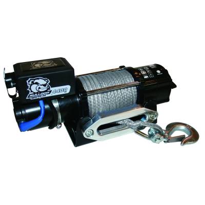 Bulldog Winch - Bulldog Winch 15020 4400lb Trailer Utility Winch 50' Synth Rope Hawse Fairlead