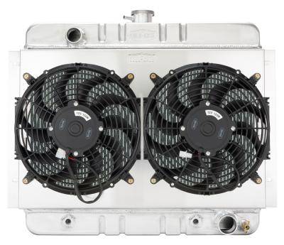Cold Case Radiators - Cold Case Radiators CHN540ASK Aluminum Radiator Dual Fan for 62-67 Chevy Nova