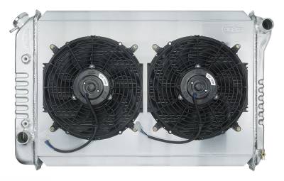 Cold Case Radiators - Cold Case Radiators FOM578AK Aluminum Radiator 26" Dual Fan for 71-73 Mustang