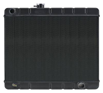 Cold Case Radiators - Cold Case Radiators GPG34B Aluminum Radiator Black Manual for 66-67 GTO w/o AC