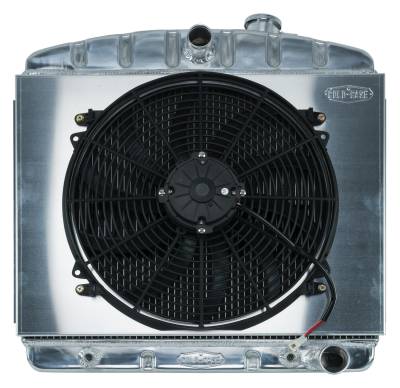 Cold Case Radiators - Cold Case Radiators CHT562AK Aluminum Radiator Fan Kit for 55-57 Tri-5 Chevy