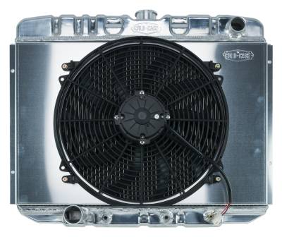 Cold Case Radiators - Cold Case Radiators FOM588AK Radiator 16" Fan Kit for 67-70 Mustang BB 24" AT
