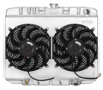 Cold Case Radiators - Cold Case Radiators FOM587AK SB 24" Radiator/Dual 12" Fan Kit for 67-70 Mustang